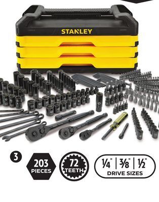 Canadian Tire Stanley black chrome socket set offer