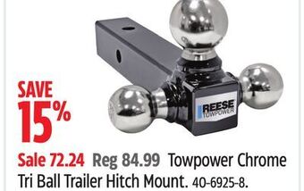Canadian Tire Reese towpower chrome tri ball trailer hitch mount offer
