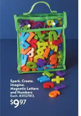 Walmart Spark. create. imagine. magnetic letters and numbers offer