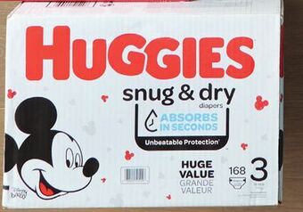 Walmart Huggies snug & dry, little movers or little snugglers mega colossal diapers offer