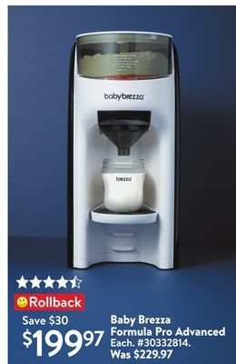 Walmart Baby brezza formula pro advanced offer