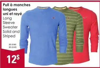 Sushi Shop Long sleeve sweater solid and striped offer