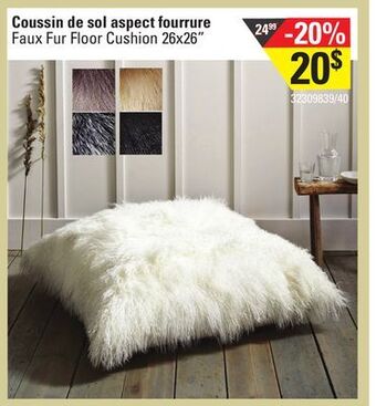 Sushi Shop Faux fur floor cushion 26x26" offer