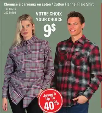 Sushi Shop Cotton flannel plaid shirt offer