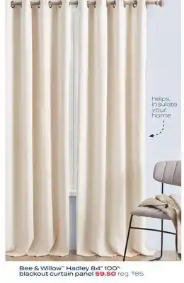Bed Bath & Beyond Bee & willow™ hadley 95-inch 100% blackout curtain panel offer