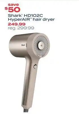 Bed Bath & Beyond Shark hd102c hyperair™ hair dryer in stone offer