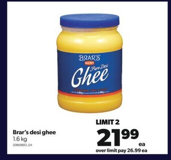 Real Canadian Superstore Brar's desi ghee, 1.6 kg offer