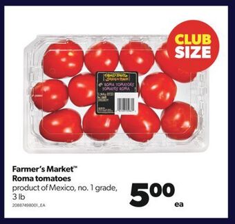 Real Canadian Superstore Farmer's market™ roma tomatoes, 3 lb offer