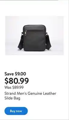 Walmart Strand men's genuine leather slide bag offer