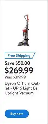 Walmart Dyson official outlet - up16 light ball upright vacuum offer