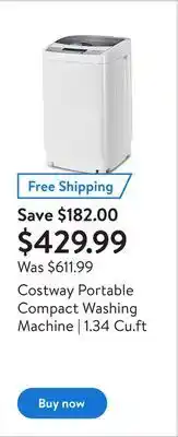 Walmart Costway portable compact washing machine | 1.34 cu.ft offer