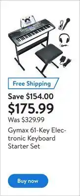 Walmart Gymax 61-key electronic keyboard starter set offer