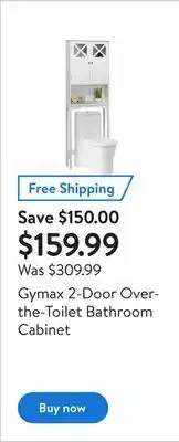 Walmart Gymax 2-door over-the-toilet bathroom cabinet offer