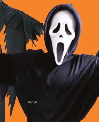 Kids' scream ghost face halloween costume, more options available