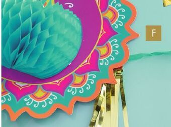 Party City Diwali honeycomb decorations, 3-pc offer