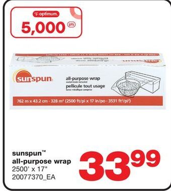 Wholesale Club Sunspun™ all-purpose wrap, 2500' x 17" offer