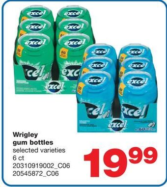 Wholesale Club Wrigley gum bottles, 6 ct offer