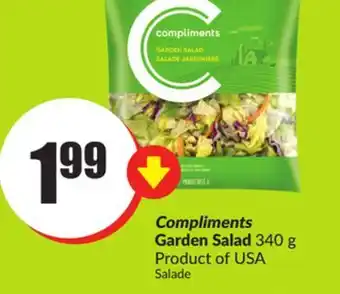 FreshCo Compliments garden salad 340 g product of usa offer