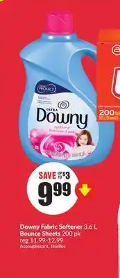 FreshCo Downy fabric softener 3.6 l bounce sheets 200 pk offer