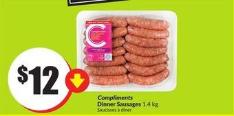 Chalo FreshCo Compliments dinner sausages 1.4 kg offer