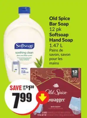 Chalo FreshCo Old spice bar soap 12 pk softsoap hand soap 1.47 l offer