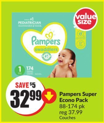 Chalo FreshCo Pampers super econo pack 88-174 pk offer