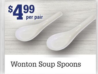 M & M Food Market Wonton soup spoons offer