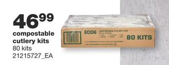Wholesale Club Compostable cutlery kits, 80 kits offer