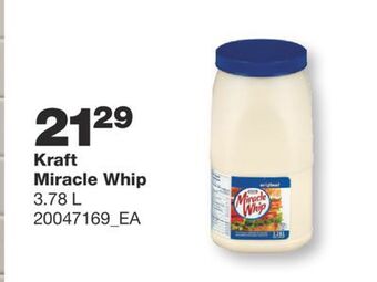 Wholesale Club Kraft miracle whip, 3.78 l offer