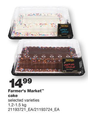 Wholesale Club Farmer's market™ cake, 1.2-1.5 kg offer