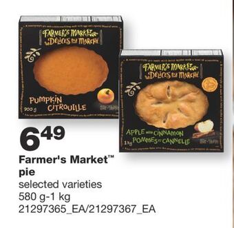 Wholesale Club Farmer's market™ pie, 580 g-1 kg offer