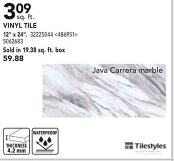 RONA Tilestyles vinyl tile 12" x 24" offer