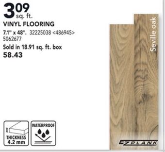 RONA Ezplank vinyl flooring, 7.1" x 48" offer