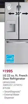 RONA Lg 22 cu. ft. french door refrigerator offer