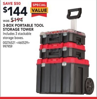 RONA Craftsman 3-box portable tool storage tower offer