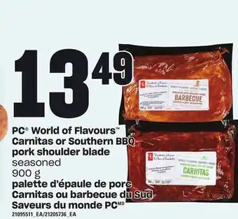 Valu-mart Palette d'épaule de porc carnitas ou barbecue du sud saveurs du monde pc 900 g offer
