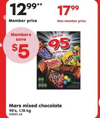 Zehrs Markets Mars mixed chocolate, 95's, 1.15 kg offer