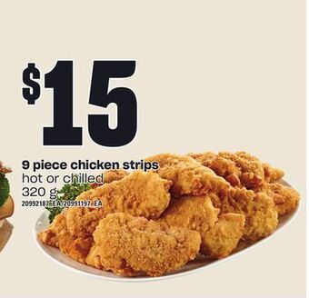 Zehrs Markets 9 piece chicken strips, 320 g offer
