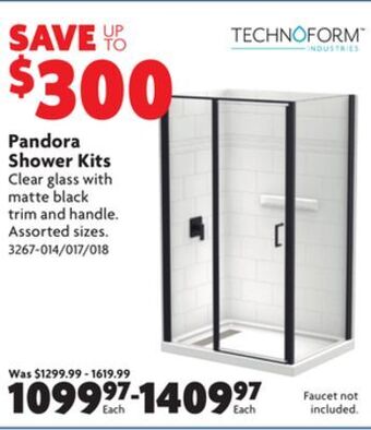 Home Hardware Pandora shower kits offer