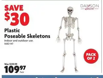 Home Hardware Plastic poseable skeletons offer