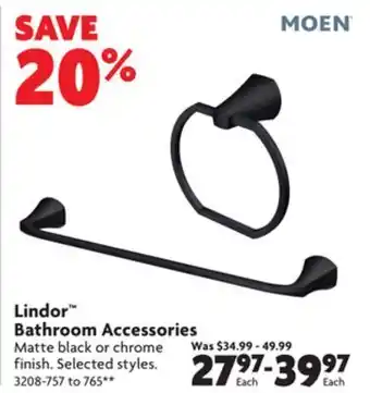 Home Hardware Lindor™ bathroom accessories offer