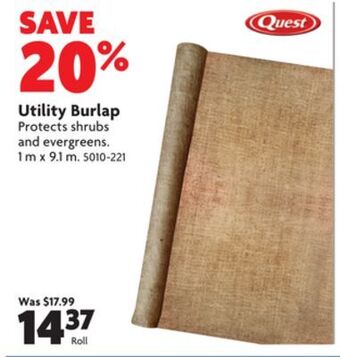 Home Hardware Utility burlap offer