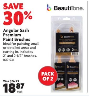 Home Hardware Angular sash premium paint brushes offer