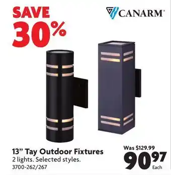 Home Hardware 13" tay outdoor fixtures offer