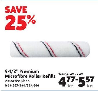 Home Hardware 9-1/2" premium microfibre roller refills offer
