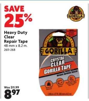 Home Hardware Heavy duty clear repair tape offer
