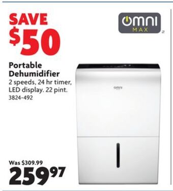 Home Hardware Portable dehumidifier offer
