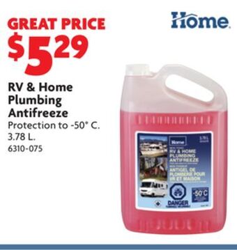 Home Hardware Rv & home plumbing antifreeze offer