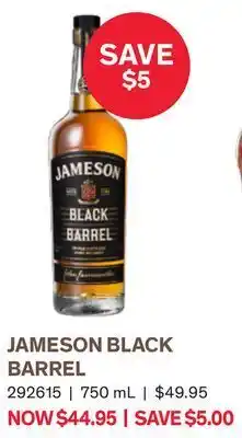 LCBO Jameson black barrel offer