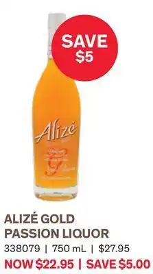 LCBO Alizé gold passion liquor offer